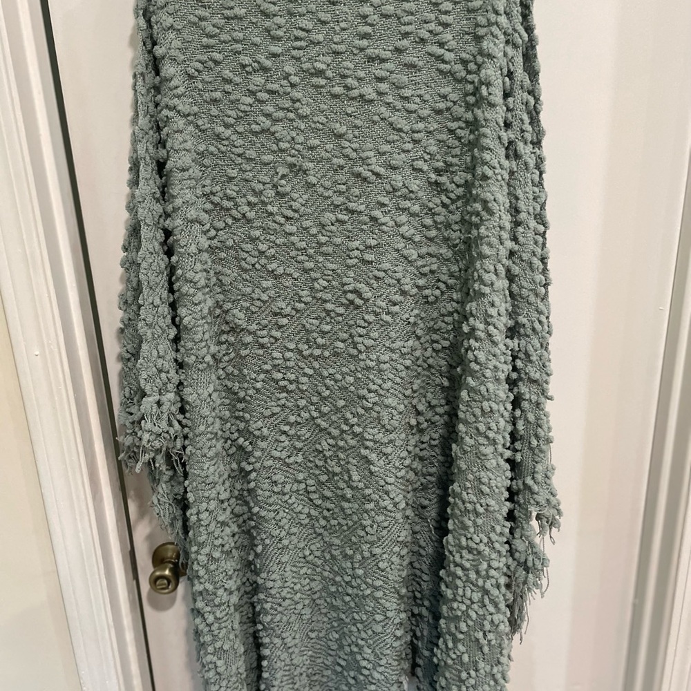 Textured blue/green blanket